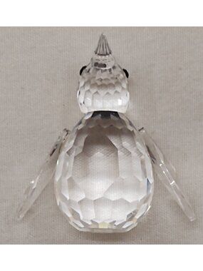 Swarovski Crystal Penguin Figurine Miniature Clear Cut AS IS Small Chip On Beak